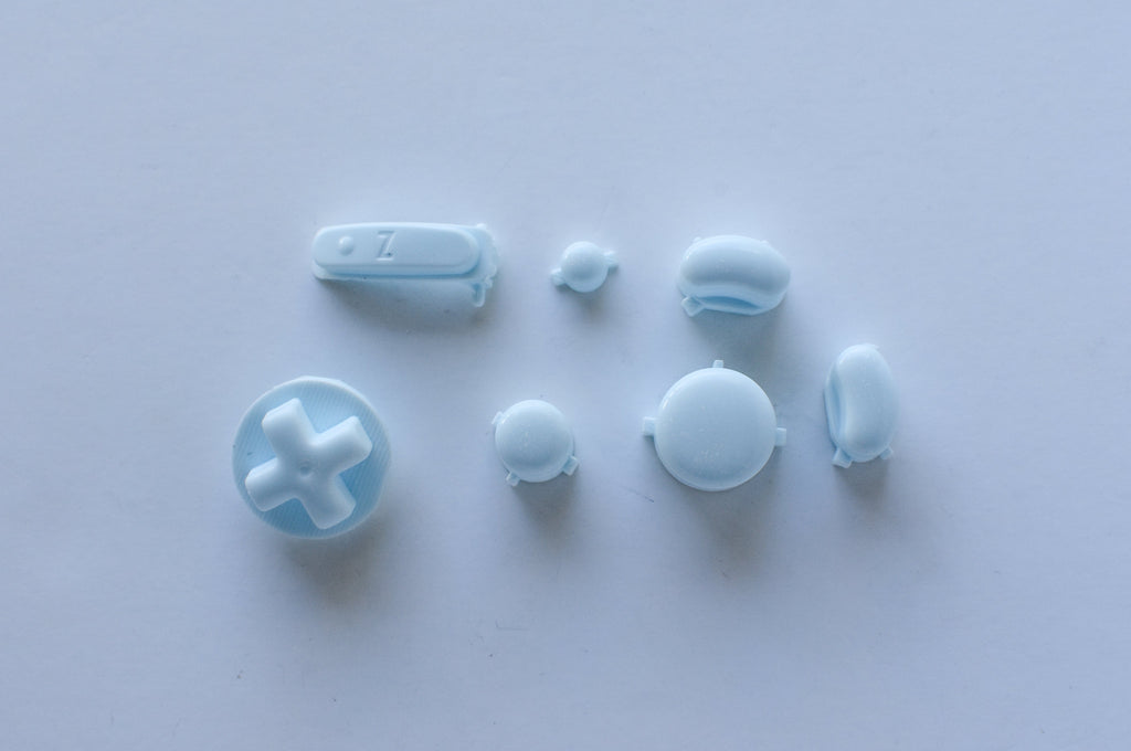 Baby Blue 3D printed buttons